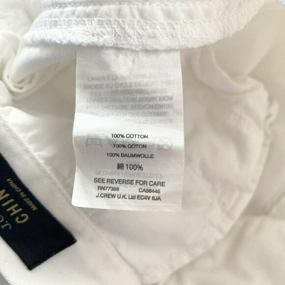 J CREW WOMEN'S SAILOR CHINO WHITE BUTTON FRONT BACK LACE UP PANTS - 6 - Picture 9 of 9